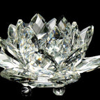 Ozdoba Fengshui ze szkła kryształowego "Kwiat kwarcu" - Leczenie, Buddyzm, Medytacja biały