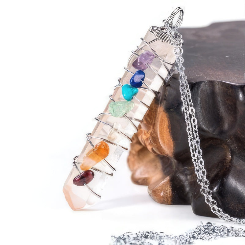 Pendentif 7 Chakras Argent