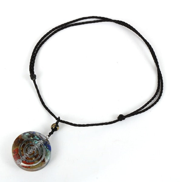 Pendentif Pierre Orgonite & Collier Homme femme Protection Méditation