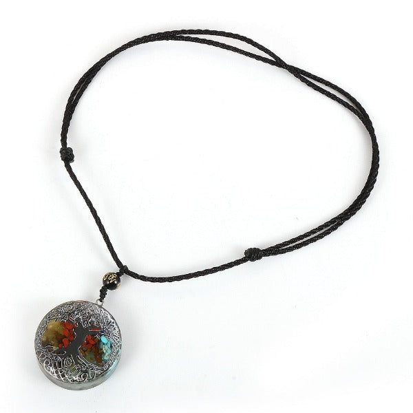 Pendentif Pierre Orgonite & Collier Homme femme Protection Méditation