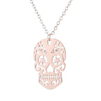 Złoty wisiorek czaszka 