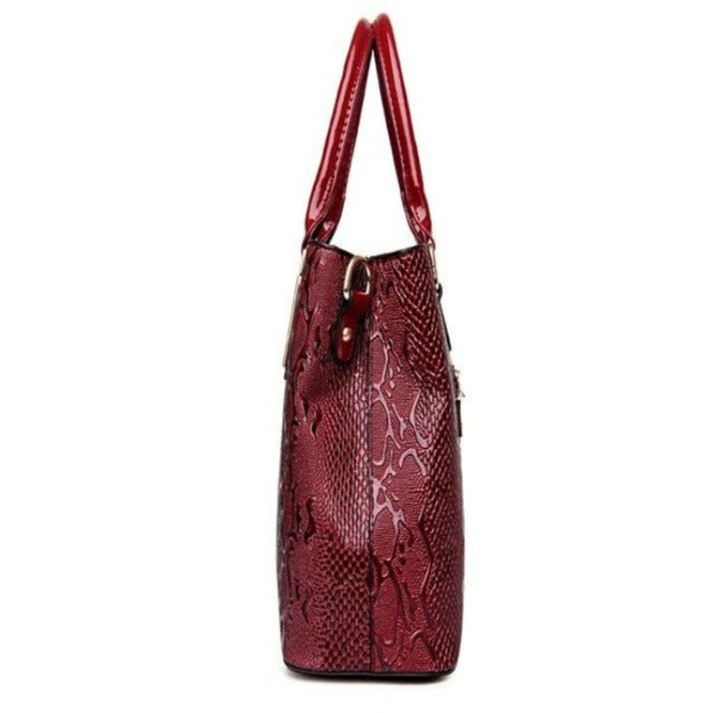 Sac Cabas en Cuir Bordeaux