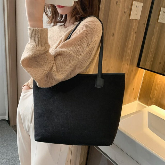 Sac Cabas en Toile Noir